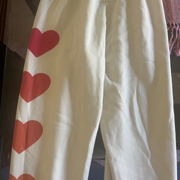 Aviator Nation Cream Heart sweatpants - Picture 3 of 6